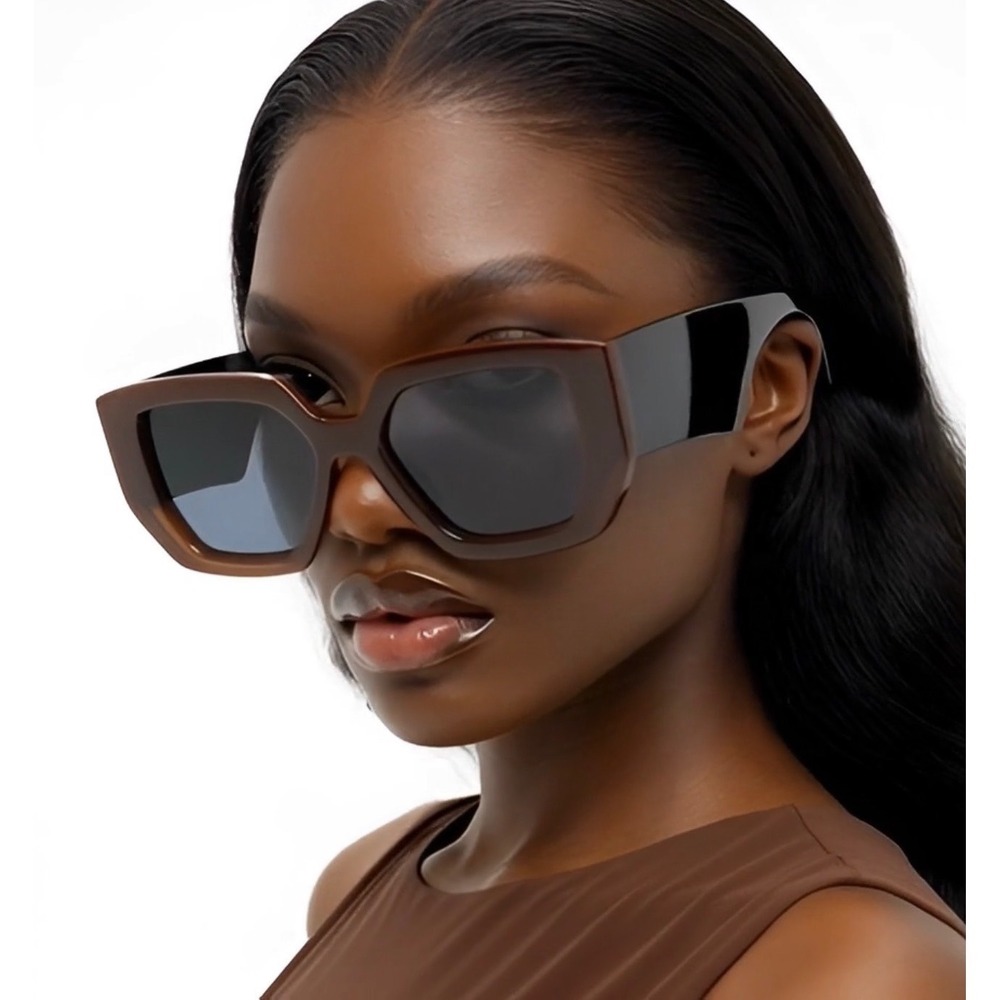 Square Sunglasses Women Celebrity Style Model Trendy‎ Oversized Fashion Glasses